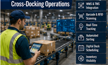 Lagerteknologisystemer brukt i cross-docking logistikkoperasjoner