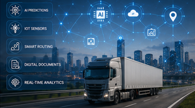 Fremtidig logistikkteknologi med AI-forsterket forsendelsessporing, smarte transportsystemer og digital synlighet i forsyningskjeden