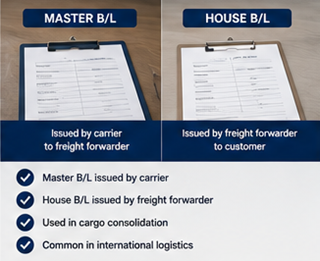 Sammenligning mellom Master Bill of Lading og House Bill of Lading i spedisjon
